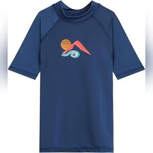 NWT Kanu Surf Girls Peggy Upf50Sun Protective Rashguard Swim Shirt, 5T